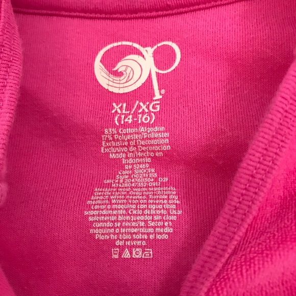 Pink OP Terrycloth Hooded Beach Cover, Girl Size 14/16 - Summer Dress - Woman XS - Picture 5 of 7